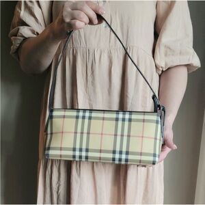 Burberry Checkered Beige and Black Shoulder Bag